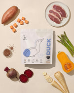 Karma sucha dla psa Kaczka 70% - widok z góry opakowania 2 kg
