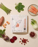 Karma sucha dla psa Łosoś 70% - widok z góry opakowania 2 kg