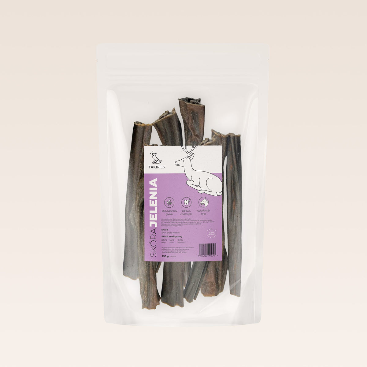 Zawartość zestawu: Skóra jelenia 250 g