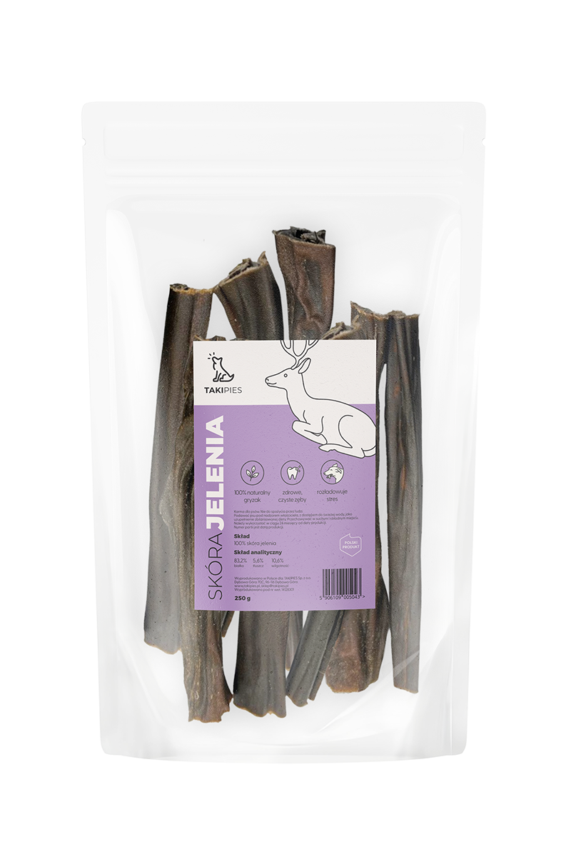Skóra jelenia dla psa 250 g - 250 g