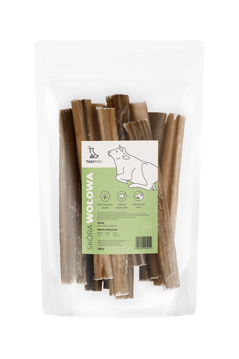 Skóra wołowa dla psa 250 g - 250 g